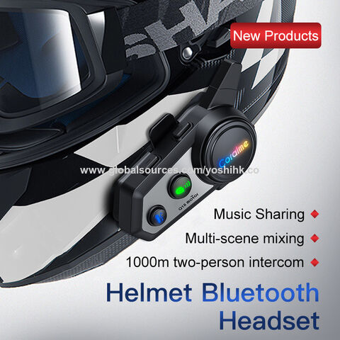 Motorcycle Bluetooth Intercom 6 Riders Communication Helmet Headset  Hands-free Calling 