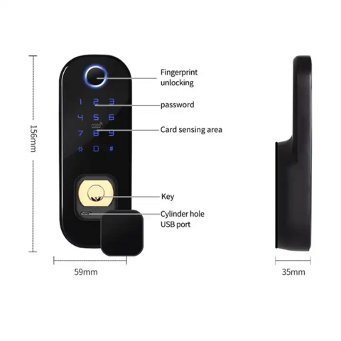 Home Security Lock Cerradura Inteligente Tuya Ttlock WiFi Fingerprint  Electric Digital Smart Fingerprint Door Lock - China Digital Lock, Single  Latch