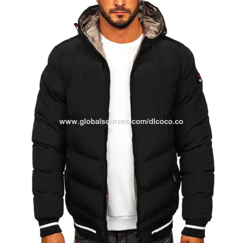 Veste Homme Marque - Veste Matelassée En Coton À Capuche Épaissie De  Couleur Unie Décontractée Pour Hommes Automne Et Hiver Veste Pull Homme