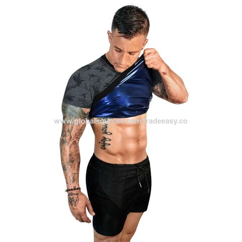 Cheap Men Waist Trainer Sauna Shirt Sweat Vest FItness Slimming