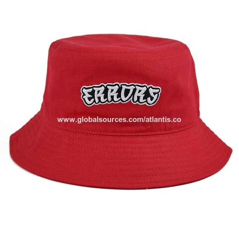 Lightweight Cotton Material Bucket Hat With Your Design Embroidery