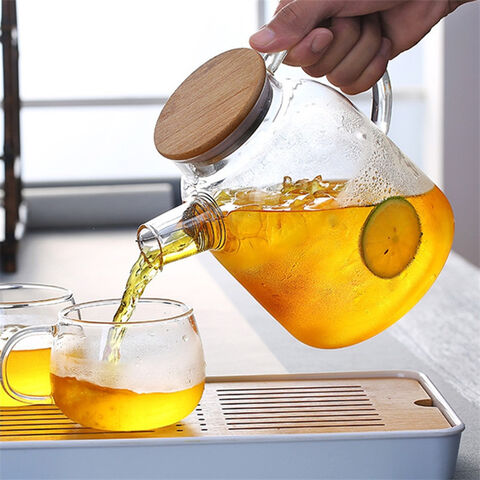 1100ml Glass Teapot with Tea Strainer Removable Tea Filter for Blooming  Loose Tea Leaf Kitchen Home
