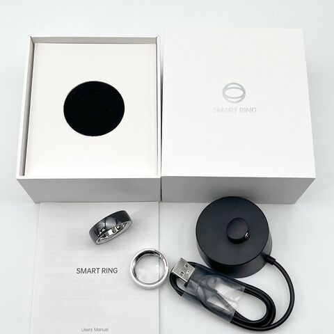 Bague Connectée de Santé Tendance Étanche 5ATM avec Surveillance de la Fréquence Cardiaque, de l'Oxygène Sanguin, du Sommeil et de la Température Corporelle