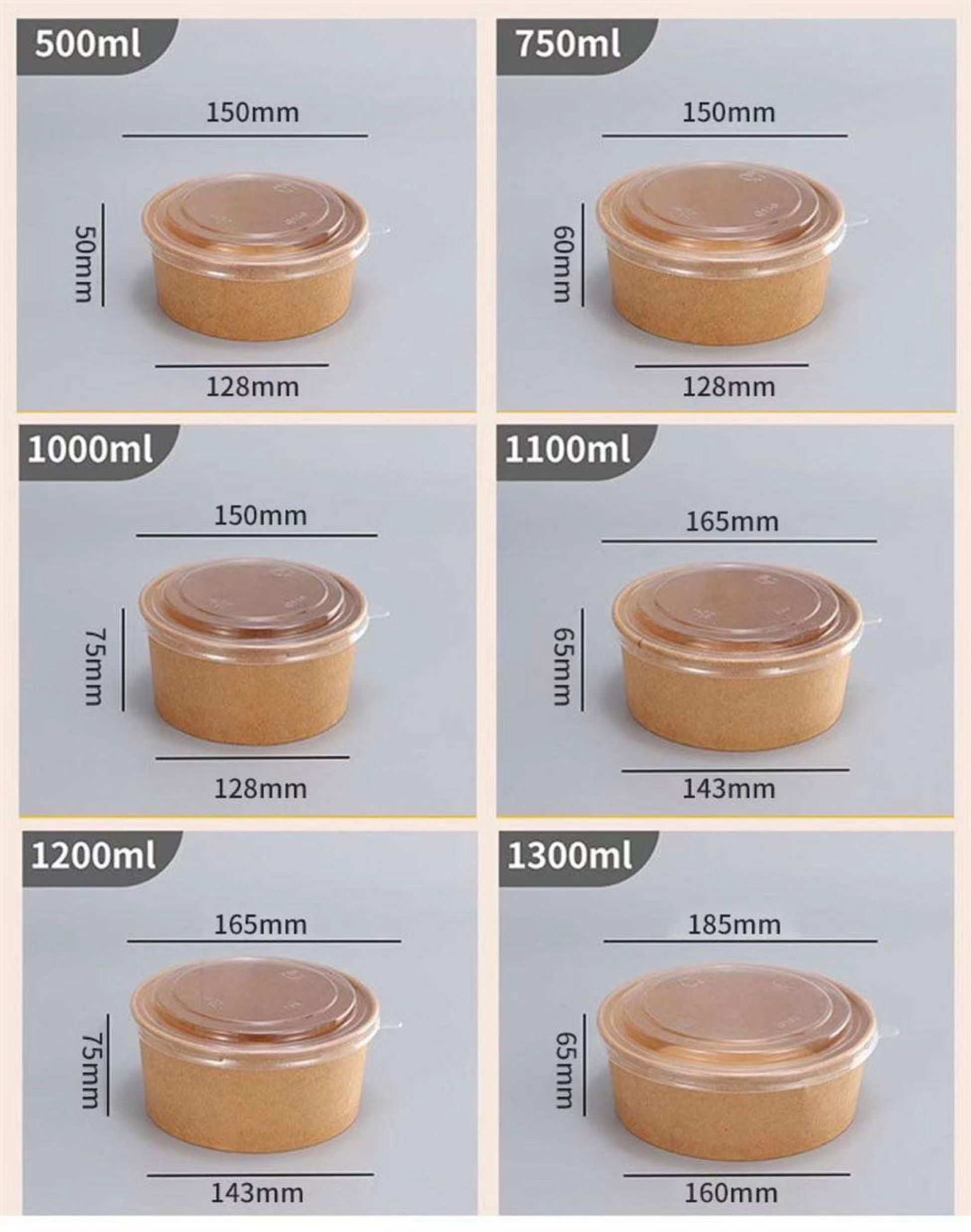 Bulk Buy China Wholesale Free Sample Take Away Paper Container Salad ...