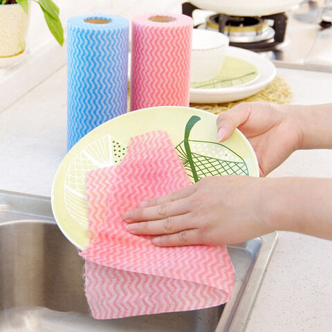 Non-stick oil cloth cotton dish towels absorb water not to drop the bamboo  fiber thickening dish cloth to clean kitchen towel to wipe