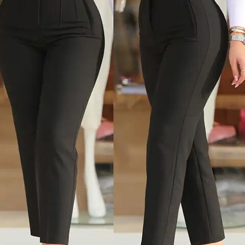 Compre Venta Caliente Otoño Mujer Casual Pantalones Leggings Alta Cintura  Señoras Largo Noveno Señoras Elegante Negocio Officewomen y Pantalones  Casuales Para Mujer de China por 6.69 USD