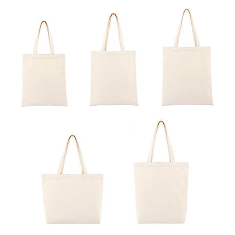 Paquete De 15 Bolsas De Lona De Algodón En Blanco Con Cremal