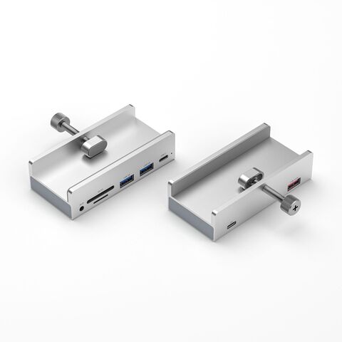 Concentrador USB 3.0 de 7 puertos en 1 con montaje, alimentación y datos de alta velocidad, adaptador de corriente de 5V/2A y cable USB tipo A a tipo A