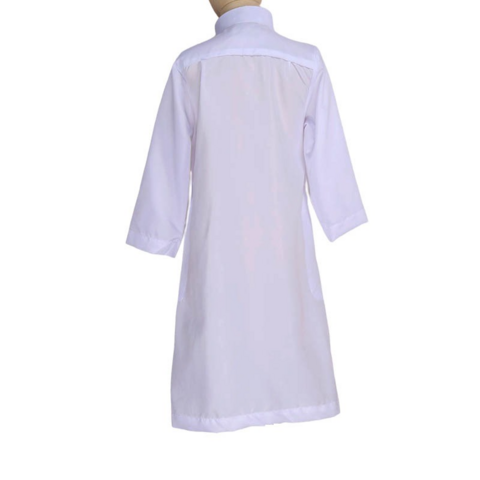 Vente Directe d'Usine Vêtement Ramadan Enfant Thobe Islamique Blanc Taille 30-52 Qamis Pour Garçon
