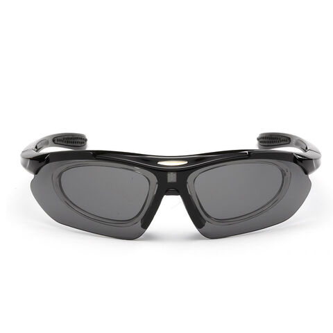 Unisex Sport Sonnenbrille mit austauschbaren Gläsern und Überbrille für optische Gläser