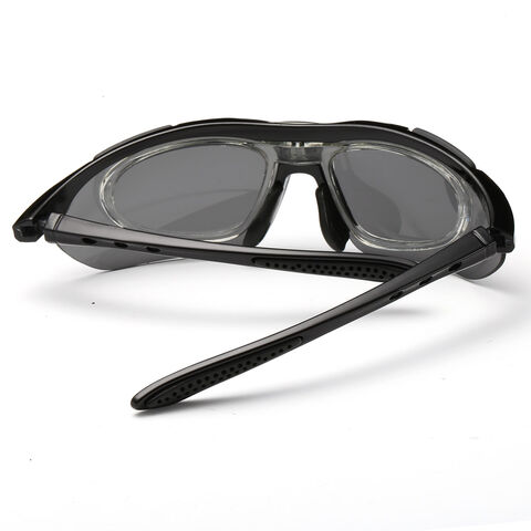 Unisex Sport Sonnenbrille mit austauschbaren Gläsern und Überbrille für optische Gläser