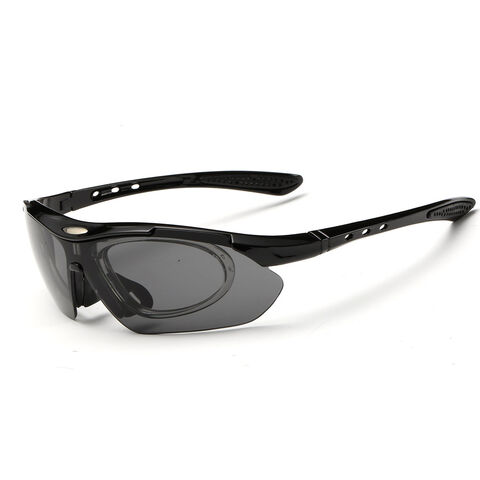 Unisex Sport Sonnenbrille mit austauschbaren Gläsern und Überbrille für optische Gläser