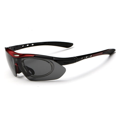 Unisex Sport Sonnenbrille mit austauschbaren Gläsern und Überbrille für optische Gläser