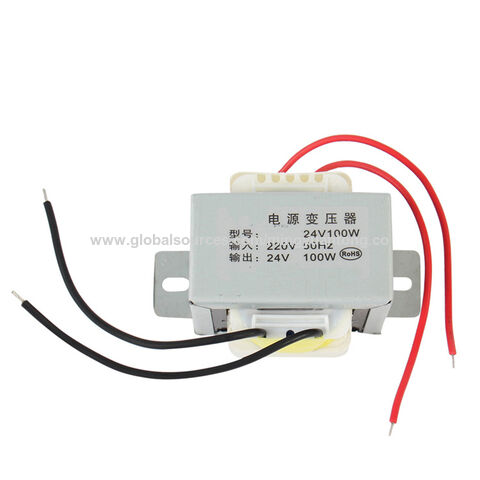 AC to AC Power Transformer, 220V 50Hz Input AC 24V Output 2W Rated EI  Single Phase Transformer for Lighting Power Supplies, Audio Equipment (24V)