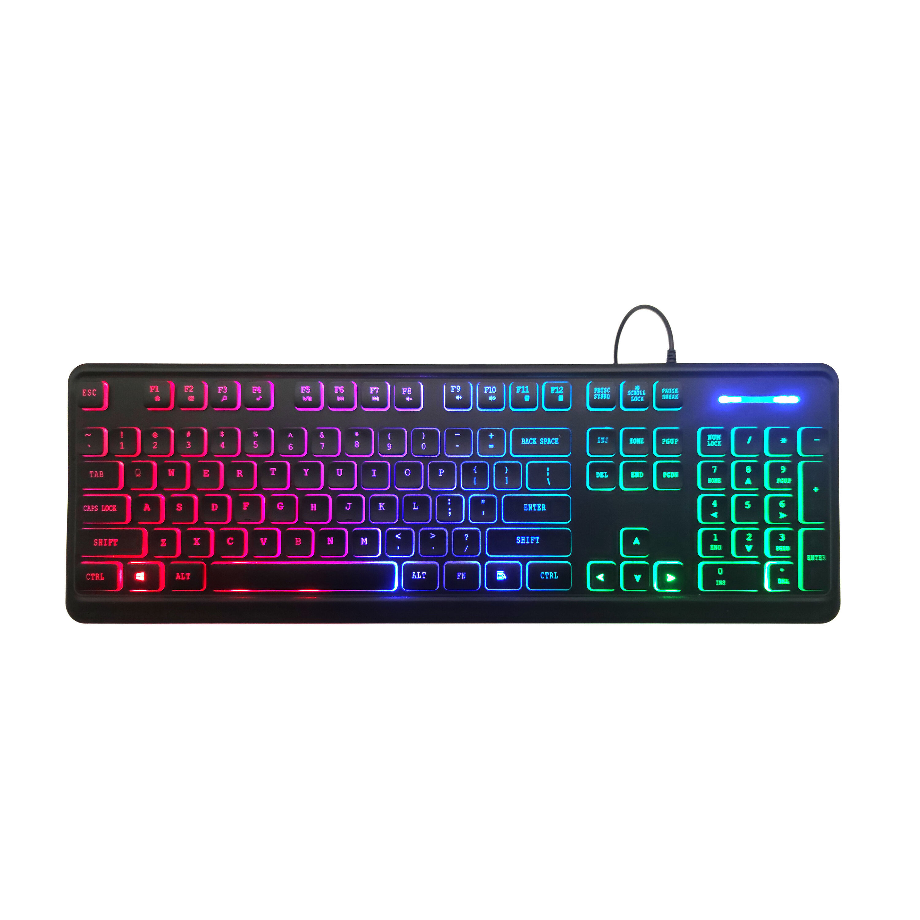 Donguan Factory Rainbow Color Backlit Gaming Keyboard Led Backlit ...