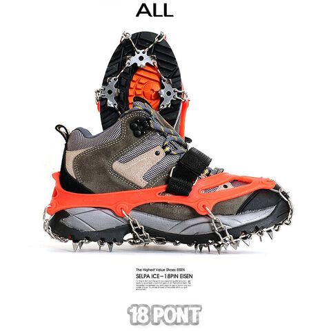 Oferta Especial Precio Ajustable Acero Inoxidable Campo de Nieve Resistente Duradero Escalada Crampones de agarre para hielo