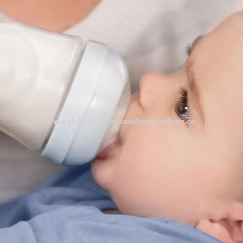 Tetinas de silicone para mamadeira de leite materno, mais vendidas e com baixo preço, para alimentação com leite materno com conjuntos de mamadeiras para bebês