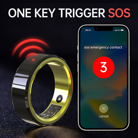Anillo Inteligente Bluetooth al por Mayor con Monitorización 24/7 de Oxígeno en Sangre y Frecuencia Cardíaca, Anillo Inteligente de Salud y Fitness