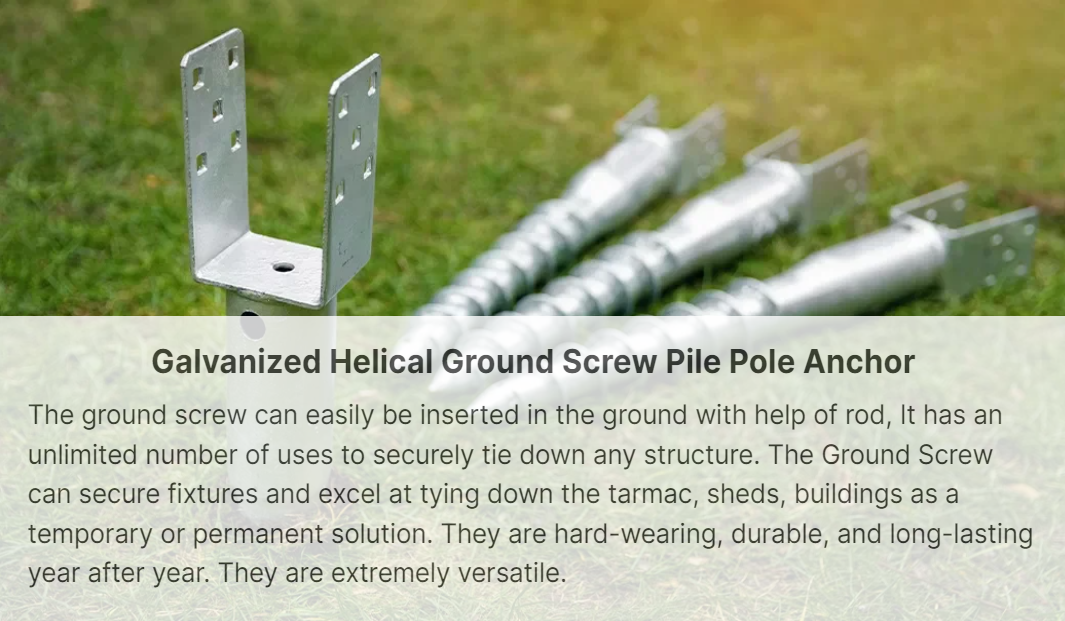 Buy Wholesale China Solar Ground Screws Mounted Pile Hot Dip Galvanized ...