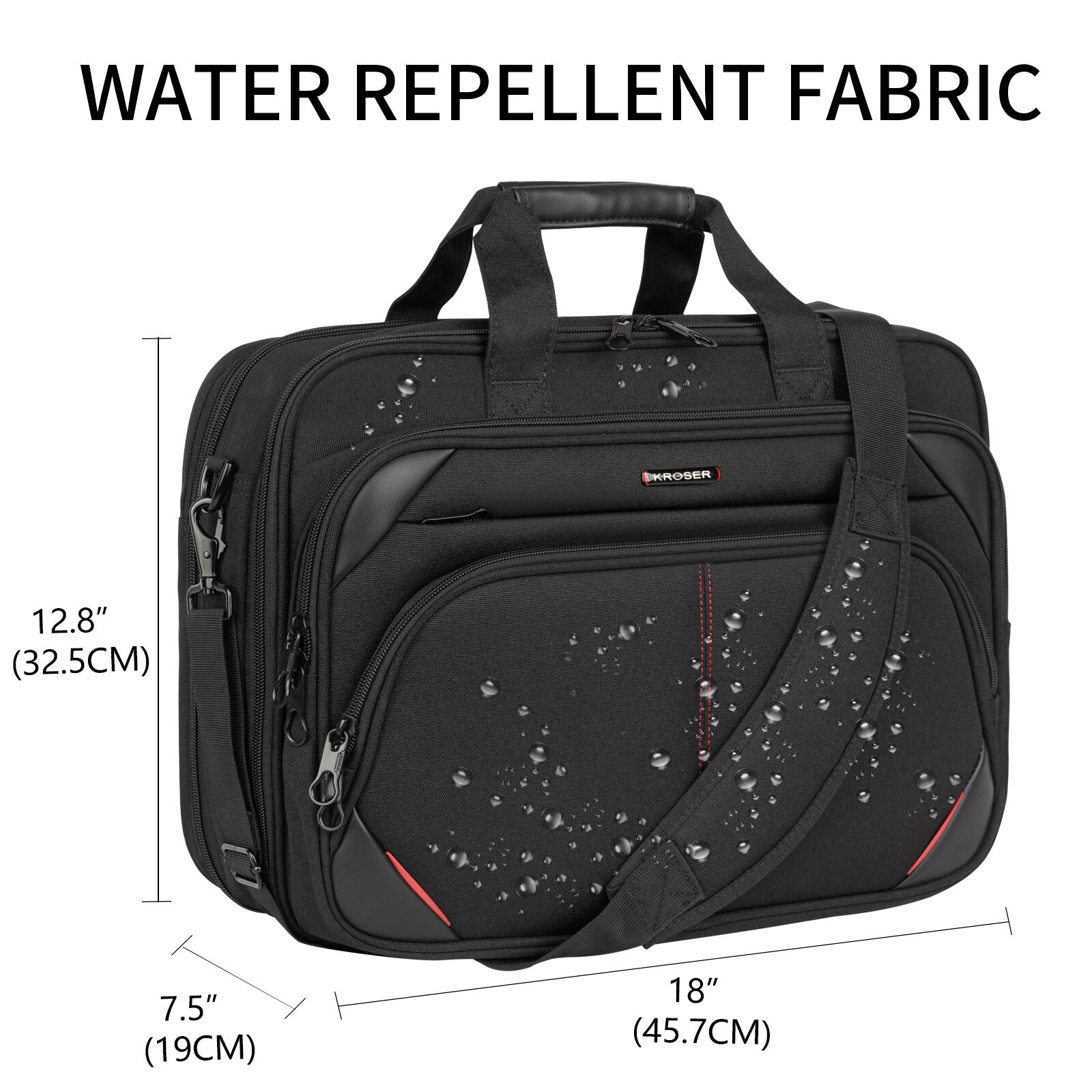 Miracase Computer Bag Laptop Bag 17.3 Inch Premium Laptop Briefcase, Expandable Water ...