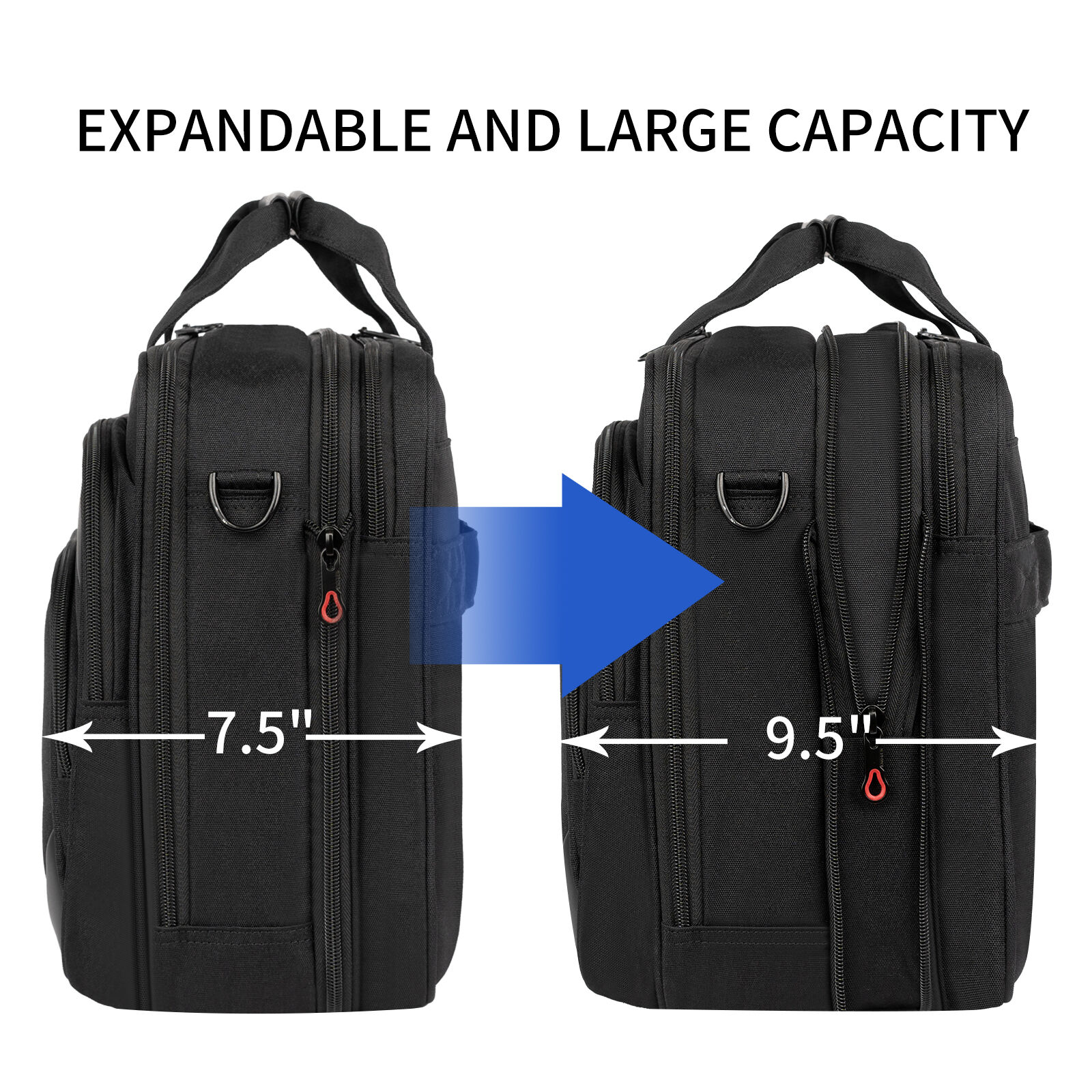 Miracase Computer Bag Laptop Bag 17.3 Inch Premium Laptop Briefcase, Expandable Water ...
