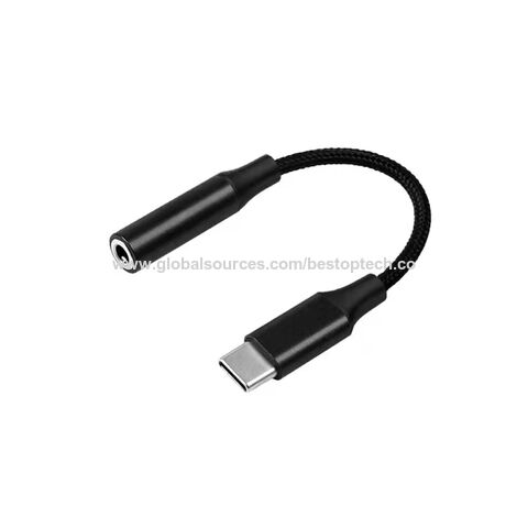 Cabo de Áudio Auxiliar Trançado em Nylon de Alta Qualidade, Jack de 3,5 mm para 3,5 mm