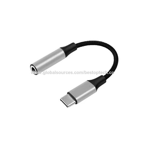Cabo de Áudio Auxiliar Trançado em Nylon de Alta Qualidade, Jack de 3,5 mm para 3,5 mm