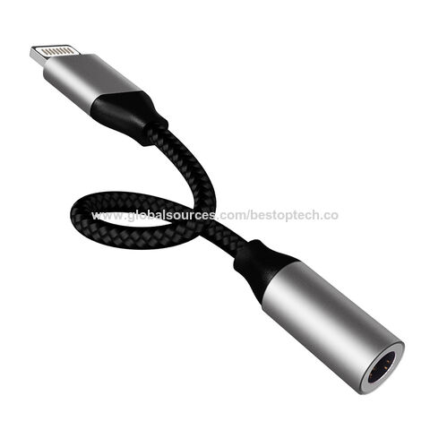 Câble audio Bluetooth à 90 degrés, femelle 3,5 mm vers mâle Lightning, 0,9 m/1,8 m/3 m, adaptateur tressé en nylon haute résistance