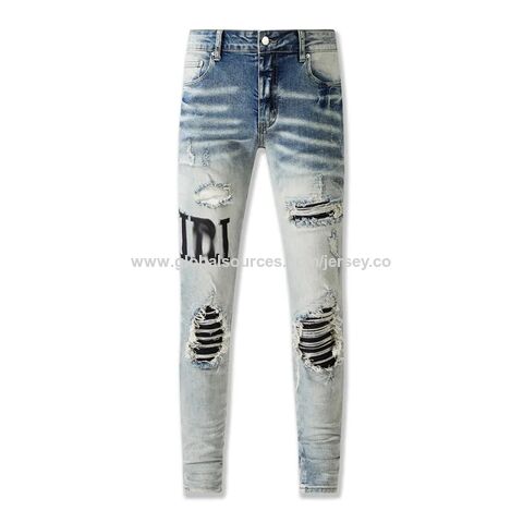 Achetez en gros 2024 Fashion Designer Marque Hommes Jeans Trou