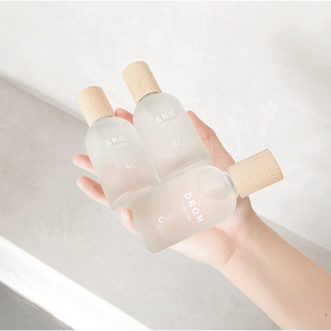 Perfume Empty Glass Bottle Frosted botella de vidrio