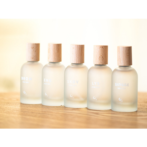 Perfume Empty Glass Bottle Frosted botella de vidrio