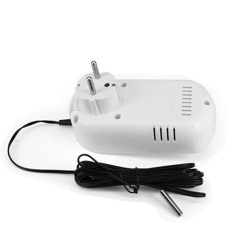 Thermostat à Écran LCD, Contrôleur de Température à Prise, Chauffage Électrique, Prise Intelligente, Compatible Amazon Alexa Google