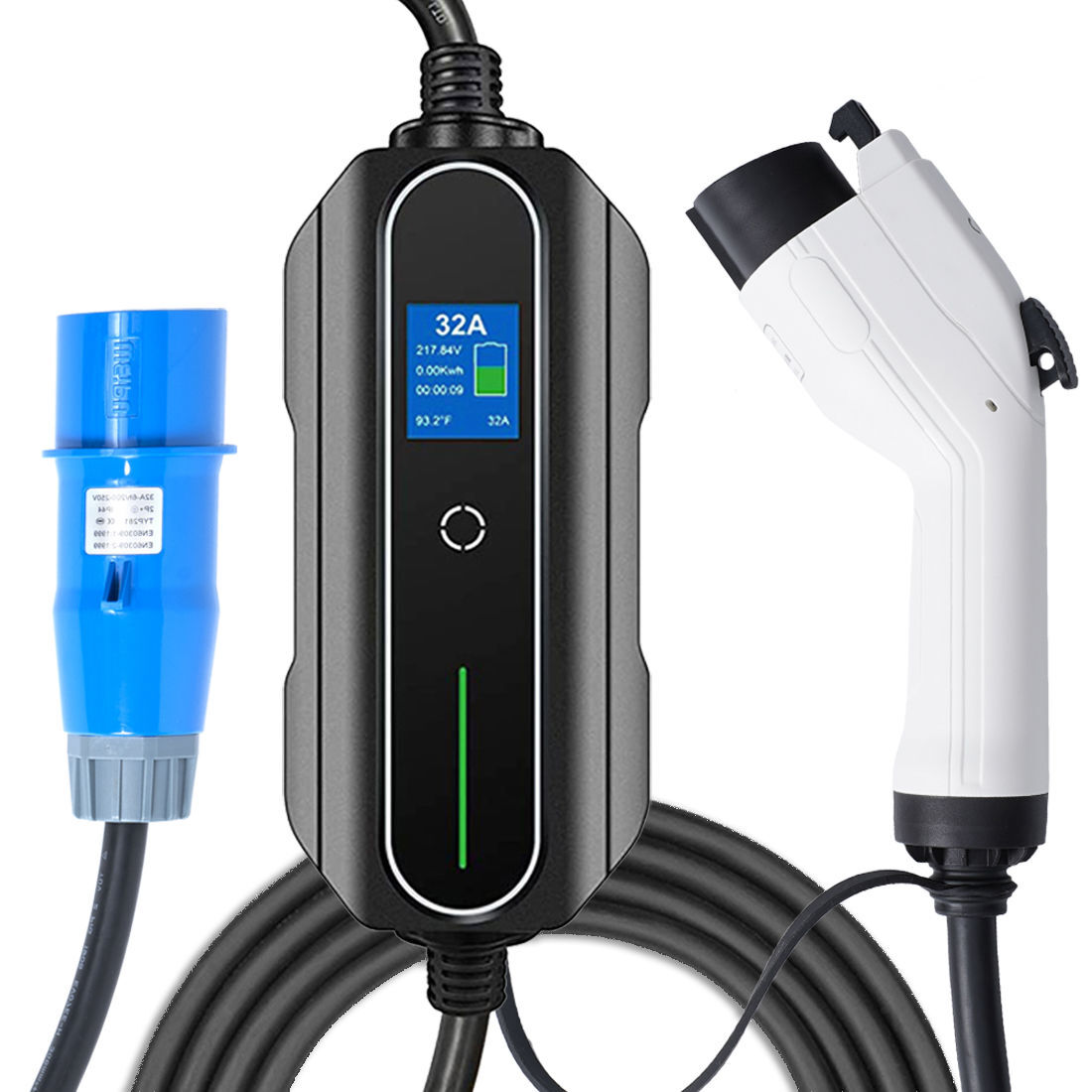 EVSE Wallbox J1772 Adapter Type1 Cable 32A 7.6KW EV Charger