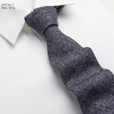OEM Men's Formal Wear 7cm Polyester Cotton Striped Hand Tie