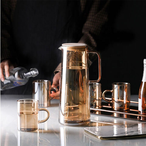 Coffee Cups Tea Infuser Heat Resistant Glass Teapot for 15W Cup