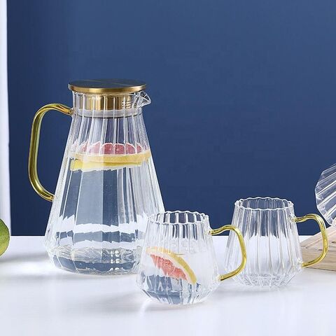 Coffee Cups Tea Infuser Heat Resistant Glass Teapot for 15W Cup