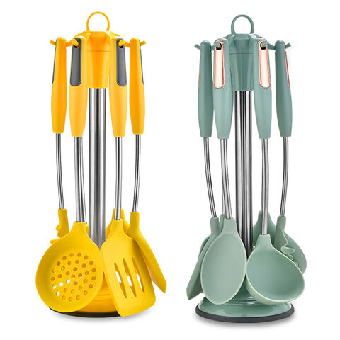 Juego de 3 cucharas mezcladoras, cucharas de silicona para cocinar,  cucharas de silicona, cucharas de cocina de 10.6 pulgadas, cuchara de  cocina