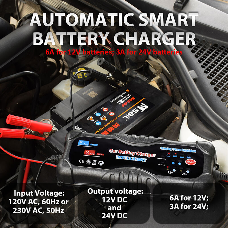 Black + Decker 1.5 Amp Battery Maintainer/Charger, BM3B, 6V or 12V