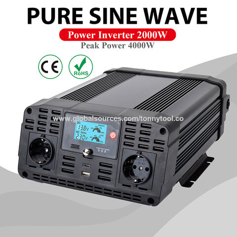 pure sine wave power inverter 12v 220v 2000w high efficient off