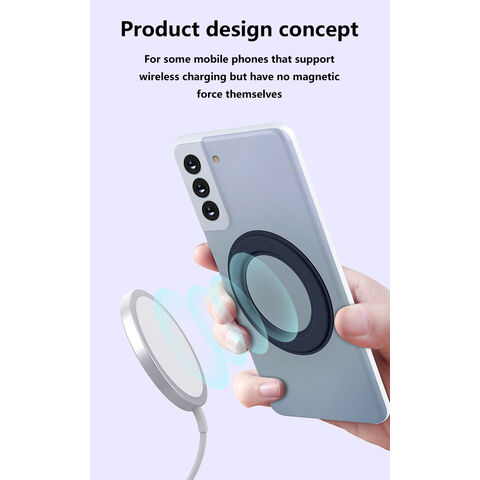Mgesafe Magnet Sticker, Magnetic Phone case Sticker, Compatible with  MagSafe Accessories and Qi Wireless Charger, Suitable for All Smart Phones  and