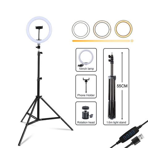 PKST 12inch Ring Light, Phone Holder, Remote Control with 7 Feet Long Stand  360 Degree Kit