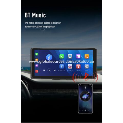  Estéreo de coche giratorio de 10 pulgadas con pantalla táctil  de un solo DIN, unidad principal Android 2023 con navegación GPS, radio FM  Bluetooth, pantalla vertical de 1 DIN reproductor de