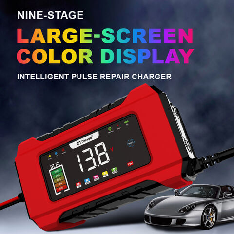 Car Battery Charger 12V 6A Pulse Repair LCD Display Smart Fast