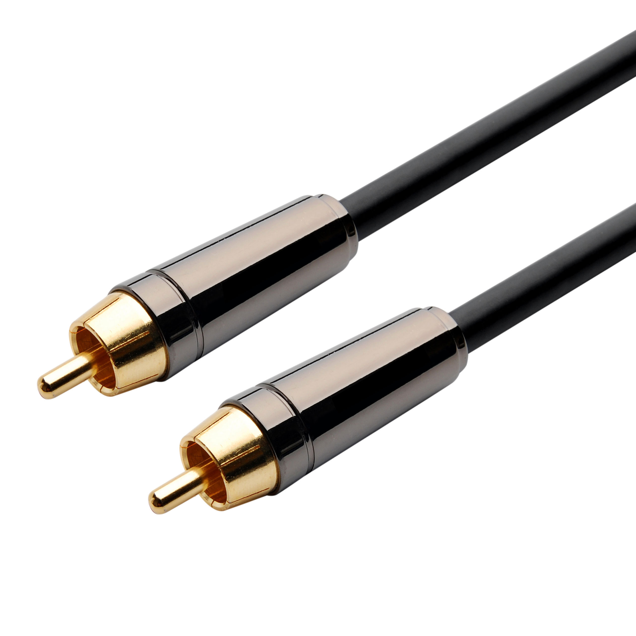 1.5 Meters 2 RCA to 2 RCA Male Stereo Audio Cable Gold Plated for Home –