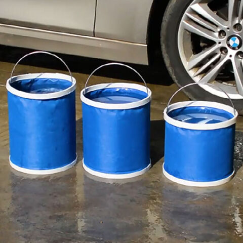 Multifunktionaler, tragbarer Autowasch-Eimer, Reinigungseimer, Aufbewahrungstasche für Outdoor-Camping und Angeln