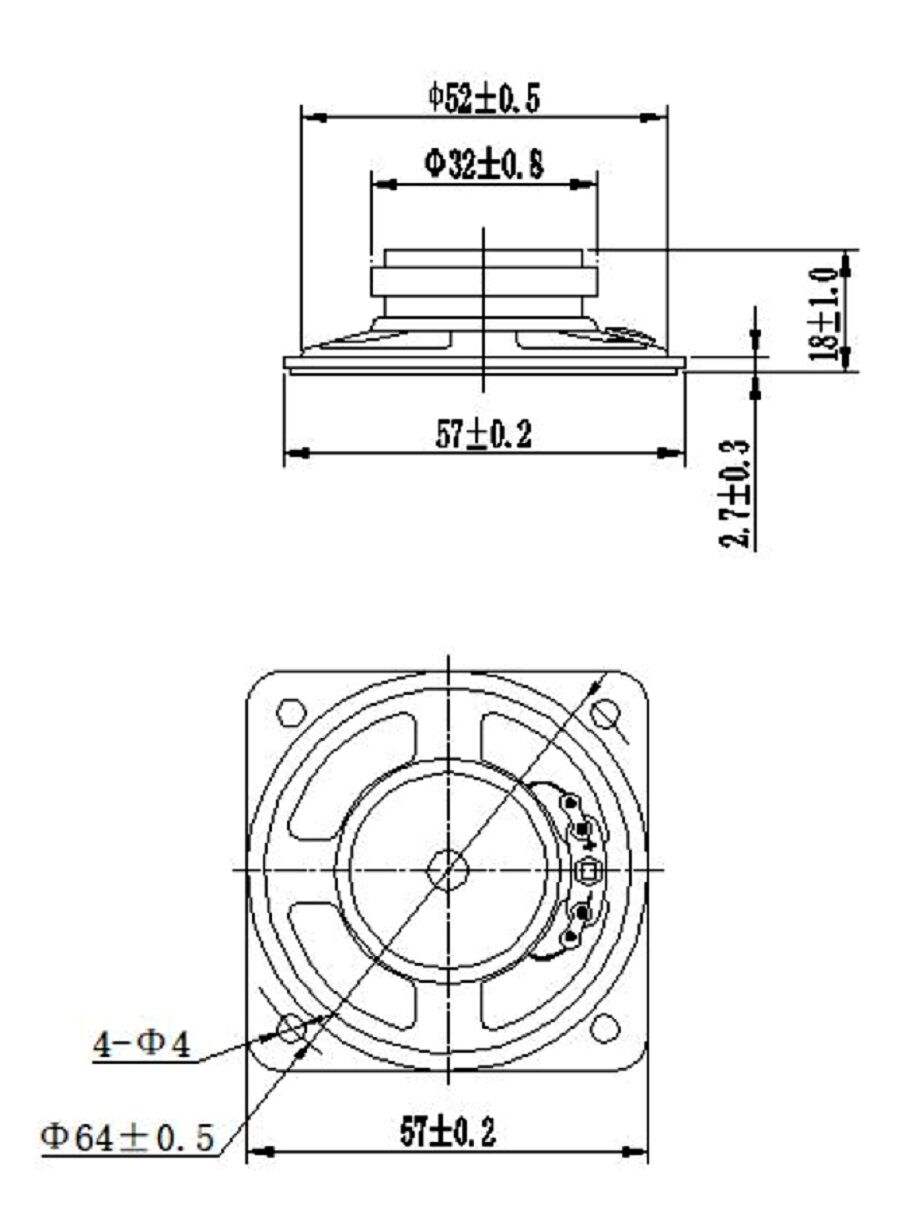 Buy Wholesale China Raw Speakers Units 57mm*18mm 32mm Nd 4 Ohm