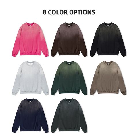 Neu eingetroffen: High Street Fade Oversized Vintage Baumwollpullover Gradient Acid Wash Hoodie Jogger Hoodies & Sweatshirts für Herren