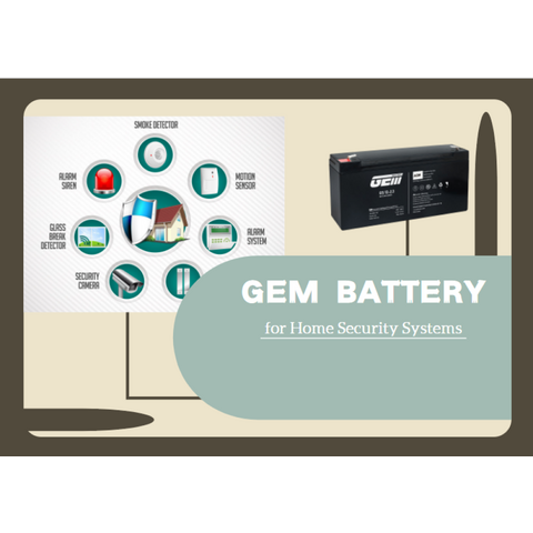 Batteries rechargeables scellées au plomb-acide sans entretien GEM 12V7Ah pour systèmes UPS/Alarme/Batterie de sécurité