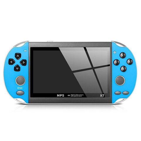 Rétro mini console de jeu vidéo tenue dans la main 500 jeux classiques  intégrés pour les enfants - bleu