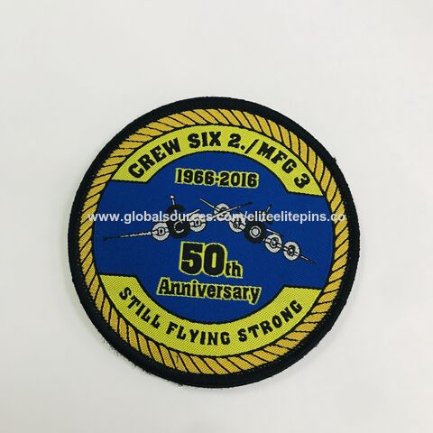 Parche bordado personalizado para ropa, parche tejido